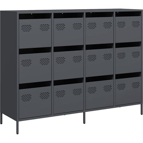 Maison Exclusive - Aparador de acero laminado en frío antracita 1