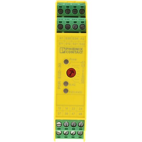 Relais de sécurité Phoenix Contact PSR-SCP- 24DC/ESD/4X1/30, 24V c.c., 2 canaux, 2 contacts de sécurité ( Prix pour 1 )