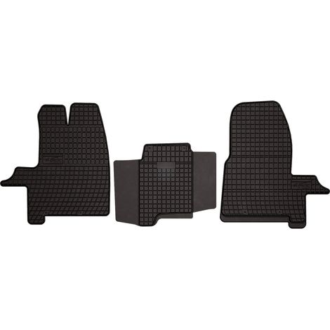 Alfombrillas de goma para Ford Tourneo Custom I furgoneta (2012-2023) - negras, montadas