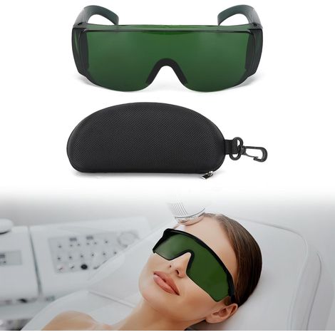 Lunettes de Protection Laser et Lumière Pulsée, IPL 405-1064nm Lunettes de Sécurité Laser, IPl Lunettes Laser, Lunette de Protection pour Epilation au Laser et Lumière Pulsée (1/5)