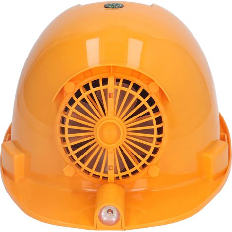 Casque ventilateur solaire à climatisation intelligente, idéal pour la protection solaire estivale (ventilateur avant standard - jaune) avec batterie intégrée. (1/5)