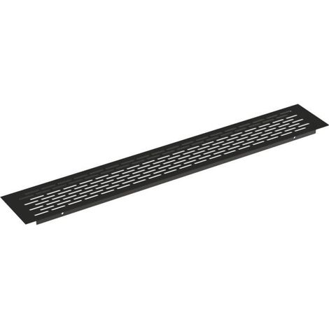 rejilla ventilzación zócalo aluminio acabado negro medida rejilla 450x70