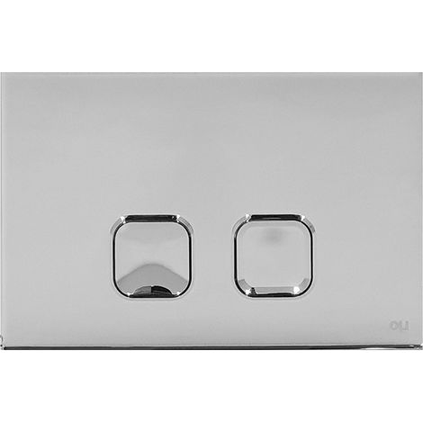 Placca cassetta wc Oli serie Plain in abs cromo lucido con doppio scarico