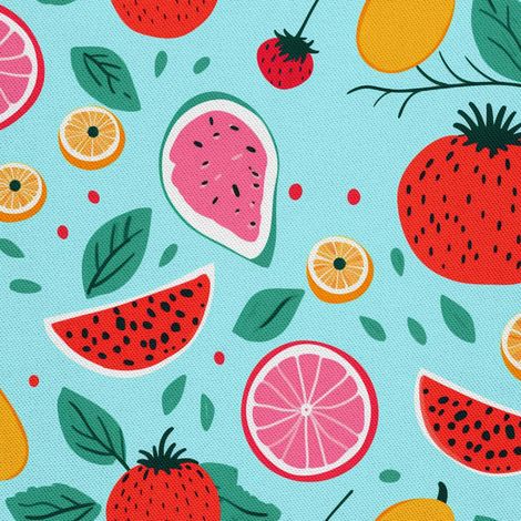 Tela decorativa para exteriores Oxford - Motivo frutal  DX6080 (1/5)