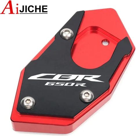 (CBR650R-Rouge) Extension de béquille latérale CNC pour moto, compatible avec HONDA CB650R CBR650R 2019-2023 maxpower (1/2)