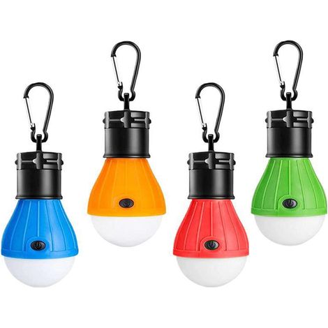 Lot de 3 lampes de camping LED étanches pour tente, idéales pour la randonnée, le camping, la pêche, l'alpinisme et les situations d'urgence.
