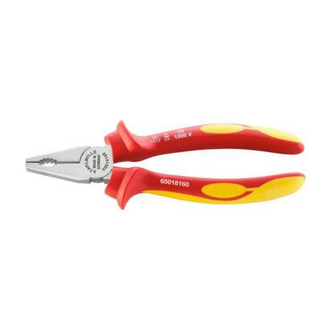 6501 VDE Pinces universelles de mécanicien VDE 160 mm Kopf chromée (1/3)