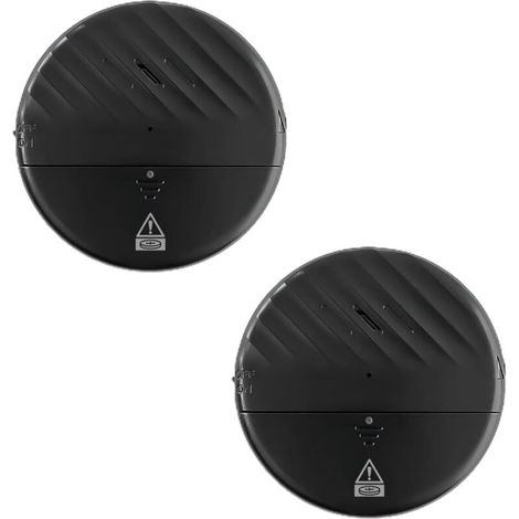 Vibrationsalarm mit 125 dB, batteriebetrieben, einstellbare Empfindlichkeit, LED-Anzeige, weiß, für Türen und Fenster (2er-Pack). (1/4)