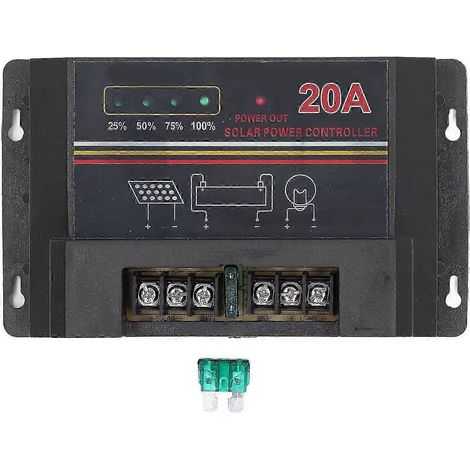 20A Solarladeregler mit schnellem CPU-Mikroprozessor, mehrfachen Schutzfunktionen, Datenübertragung, 12V-Regler für Photovoltaikmodule. (1/5)