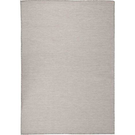 vidaXL Tapis à tissage plat d'extérieur 160x230 cm gris clair (1/5)