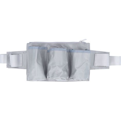Sac banane pour outils de nettoyage, imperméable, en tissu Oxford, avec poche de ceinture, pour ranger outils de jardinage et autres produits de nettoyage (gris). (1/5)