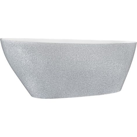 Baignoire îlot chrome Glam avec bonde noir GOYA A-LINE 170x80 (1/3)