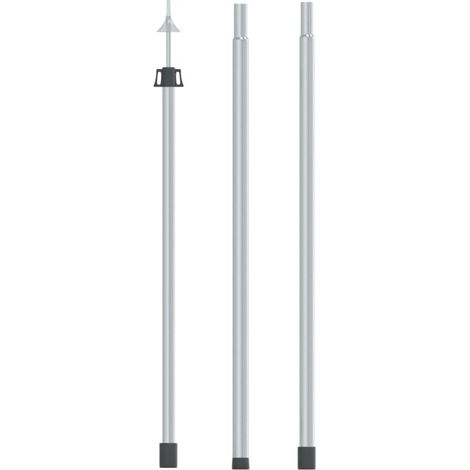 Mât de bâche télescopique avec longueur de 102-260 cm Aluminium (1/5)