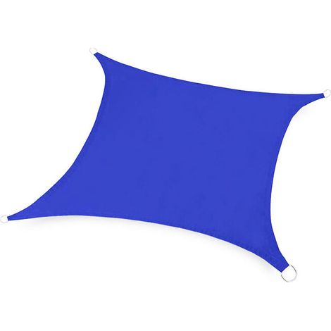 2m x 2m Voile d'ombrage rectangulaire étanche pour extérieur Jardin Patio Tarte, Bleu roi (1/5)