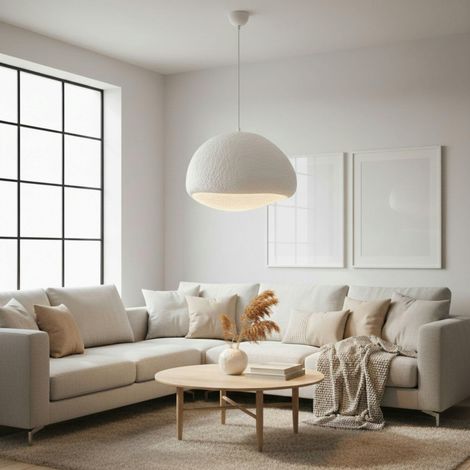 Suspension de chambre blanche design 50 cm NOXIS (1/5)