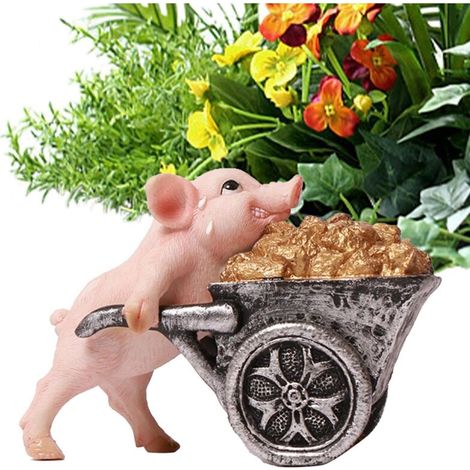 Statues d'animaux, Petites Figurines, Statue d'animal Qui Travaille Dur, Accessoires de Jardin féerique, Figurines de Collection, Ornement Animal décoratif pour Balcon, Jardin, Porche