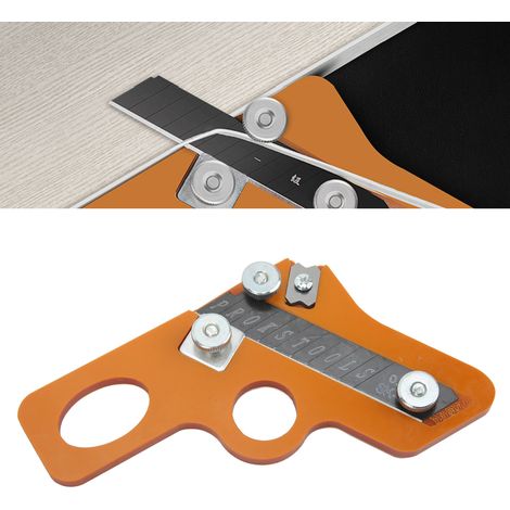 Outil manuel de placage de chants de 6 mm pour le travail du bois, pour panneaux sans peinture, couteau à racler et à découper les chants en PVC épais (double usage) (1/5)