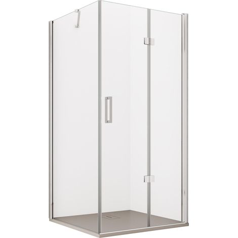 Box Doccia Angolare 100x70 cm 1 Anta a Libro in Cristallo Trasparente 6mm H195 Bonussi Eloisa