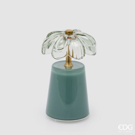 EDG Enzo De Gasperi Lampada da Tavolo Lily H 17,50 Cm D 11 Cm IP20 Salvia Scatola Regalo