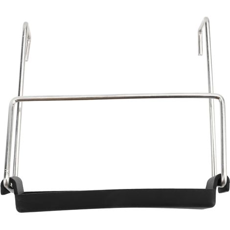 Support de Couvercle Autocuiseur Inox avec Bac Silicone Noir - Accessoire de Rangement Anti-Gouttes pour Cuisine Pratique et Organisée (1/5)
