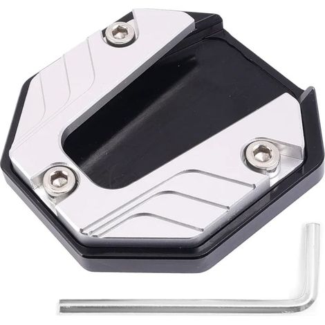 (Blanc, 1 pièce) Extension de béquille latérale pour moto, en alliage d'aluminium, accessoire universel maxpower (1/4)