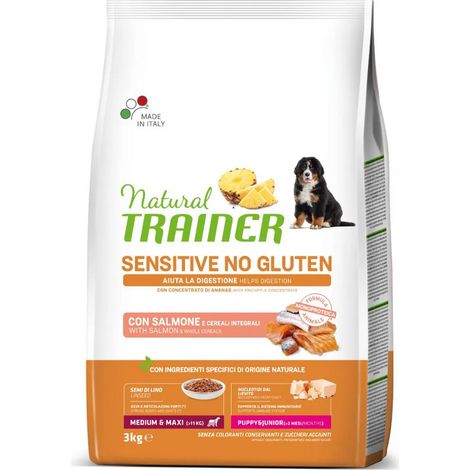 Cane - Natural Trainer Sensitive Puppy&Junior 3Kg M/M Salmone No Gluten (1/4)
