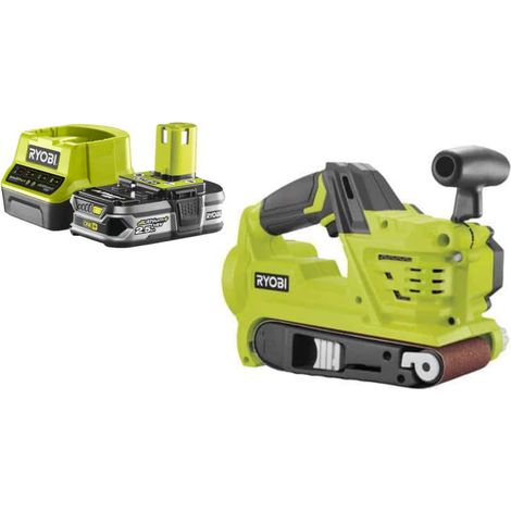 Confezione RYOBI Levigatrice a nastro 75 mm 18V OnePlus R18BS-0 - 1 batteria 2,5Ah - 1 caricatore rapido RC18120-125