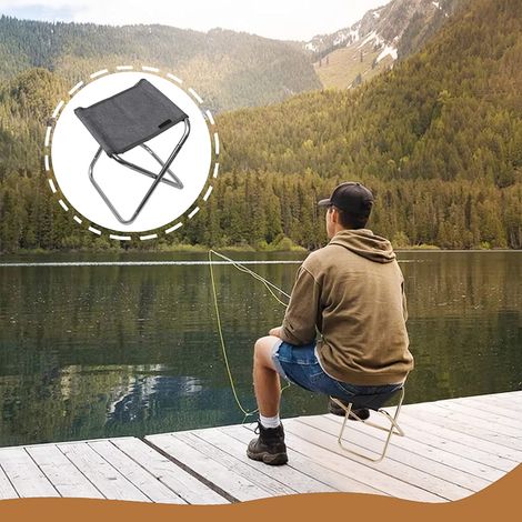 Tabouret Pliant - Tissu Oxford Et Aluminium - Pour Camping Randonnée Plage Jardinage - 1 Pièce (1/5)