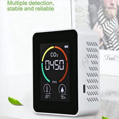 Moniteur Co2 - Detecteur Qualite Air Avec Affichage LCD - Pour Serre Laboratoire Maison - 2 Unites (1/5)