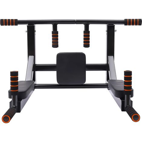 Barra de dominadas para montaje en pared, barra de dominadas multifuncional con torre de entrenamiento con capacidad de hasta 200 kg, para gimnasio en casa, hogar, noir (1/5)