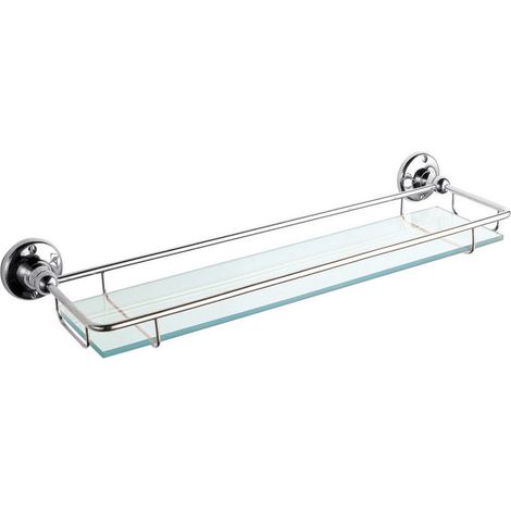 Old London Chrome Wall Mounted Gallery Shelf - LH305 (1/2)