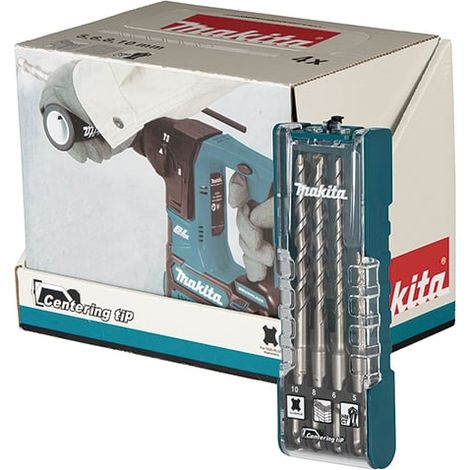 E-13596-12 Set di punte T.C.T, per SDS-PLUS, 4 x 12 pz