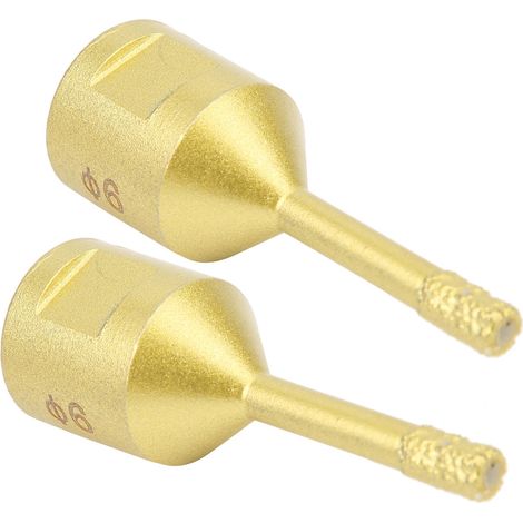 Jeu de 2 forets diamantés pour le brasage du marbre et du béton, M14 6 mm (1/5)