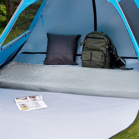 Matelas de Camping avec Mousse à Mémoire de Forme Étanche pas de Gonflage Sac de Rangement Portatif 183 x 62,5 x 6,5 cm Gris CW1121 Maison Chic (1/2)
