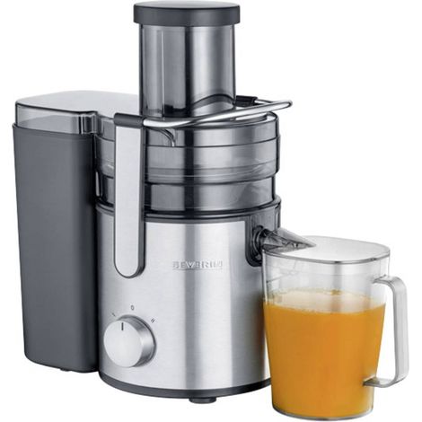 SEVERIN ES 3570 Centrifuga compatta 800W con tubo di riempimento XXL e 2 velocità, Centrifuga elettrica con capacità succo 1.1 L e 2.5 L di polpa, Centrifuga frutta e verdura, Nero
