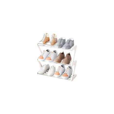 Petite étagère à Chaussures 4 étages - Mini étagère à Chaussures - Solide et étroit - Organiseur de Rangement pour entrée d'armoire, Couloir, Montage Rapide - 51 x 19 x 45 cm