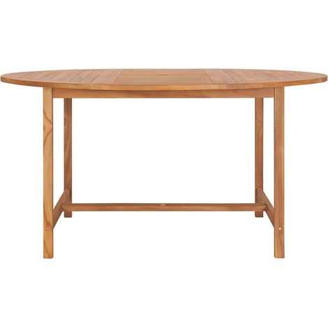 Table d'extérieur Table de salon de jardin - 150x76 cm Bois de teck solide BV514702 - BonneVie (1/5)