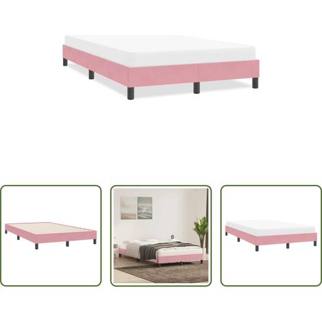 Samt - Bettgestell ohne Matratze Rosa 120x220 cm Samt (1/5)