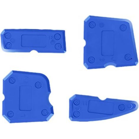 Lot de 4 outils de calfeutrage pour application d'étanchéité, outils de finition de joints en silicone pour joints de salle de bain et cuisine, ensemble d'outils de jointoiement et de lissage