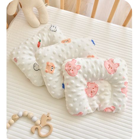 Oreiller Doudou 20 x 25 cm en pur coton, oreiller pour bébé, oreiller pour la sieste, forme douce et veloutée, idéal pour le sommeil des enfants et des bébés. (1/4)