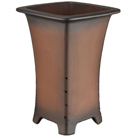 Vaso per bonsai quadrato (stile a cascata) in gres 16x16x27 cm - B130 (1/2)