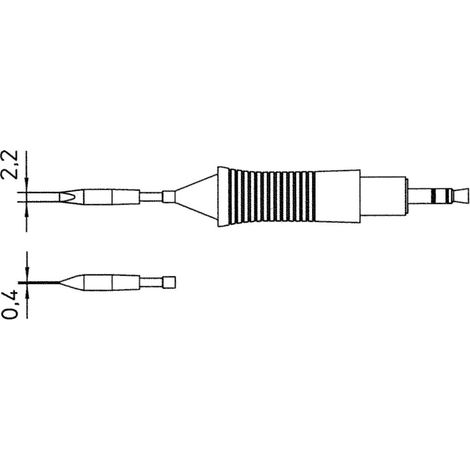 Weller RTM 022 S Lötspitze Meißelform, gerade Spitzen-Größe 2.2 mm Inhalt 1 St.