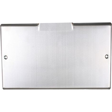 JS ABDECKUNG MIT SCHRAUBEN,2-FACH CHROM-NICKEL-STAHL,MATTIERT