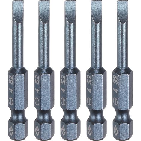 5pcs SL4 Embouts de tournevis plats magnétiques fendus 4mm (1/5)