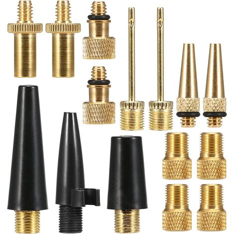 Kit adaptateur de valve vélo - Convertisseur pneu Presta vers Dunlop, Schrader vers Presta - Lot de 5
