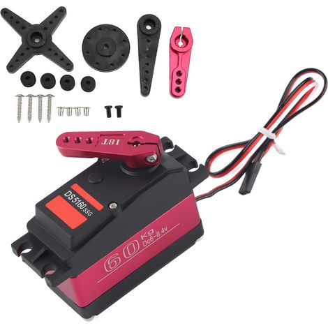 Servo numérique RC DS5160 en plastique, alliage d'aluminium et acier inoxydable, léger, couple élevé, étanche, pour voiture RC (1/5)
