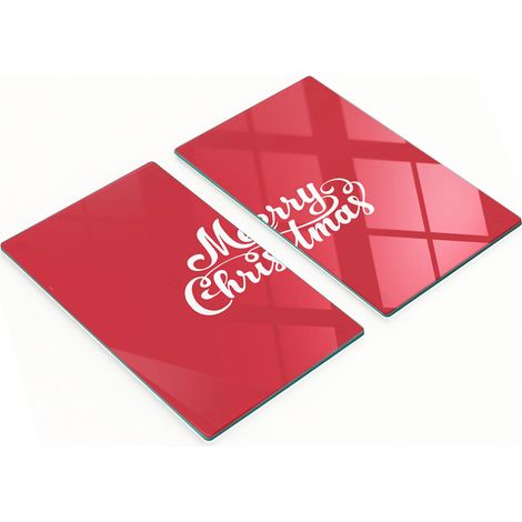 Taglieri da cucina decorativi in vetro con scritta "Buon Natale" 2x30x52 cm (1/5)