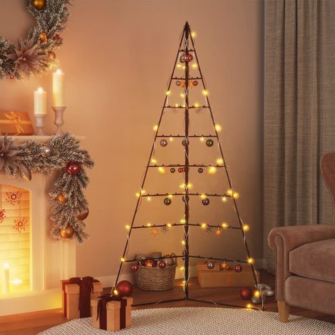 Árbol de Navidad para decoración metal negro 180 cm vidaXL (1/5)