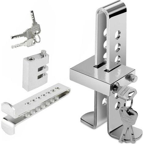 Antivols de pédales pour fourgonnettes, antivol de frein et d'embrayage, réglables sur 7 trous, antivol en acier inoxydable, antivol de sécurité pour voiture.