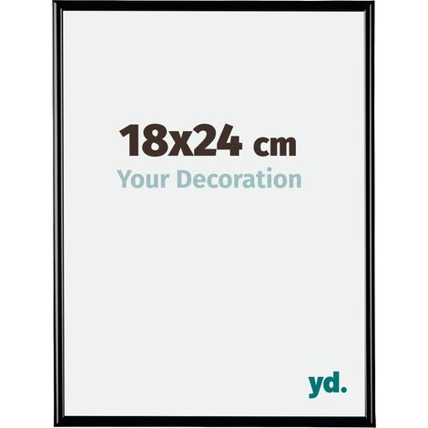 yd. - Cadre photo 18x24 - Noir Brillant - Plastique - Bordeaux